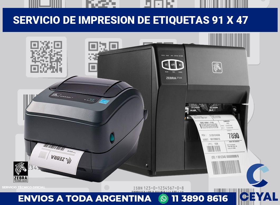 servicio de impresion de etiquetas 91 x 47