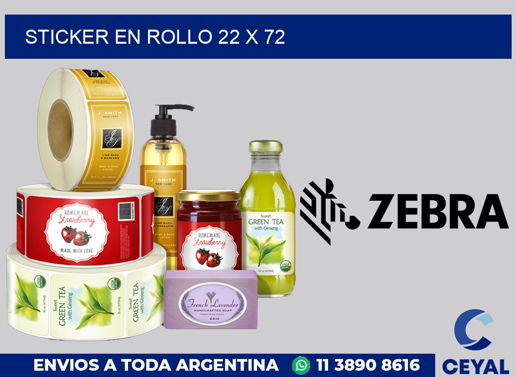 sticker en rollo 22 x 72