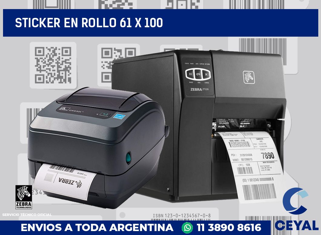 sticker en rollo 61 x 100