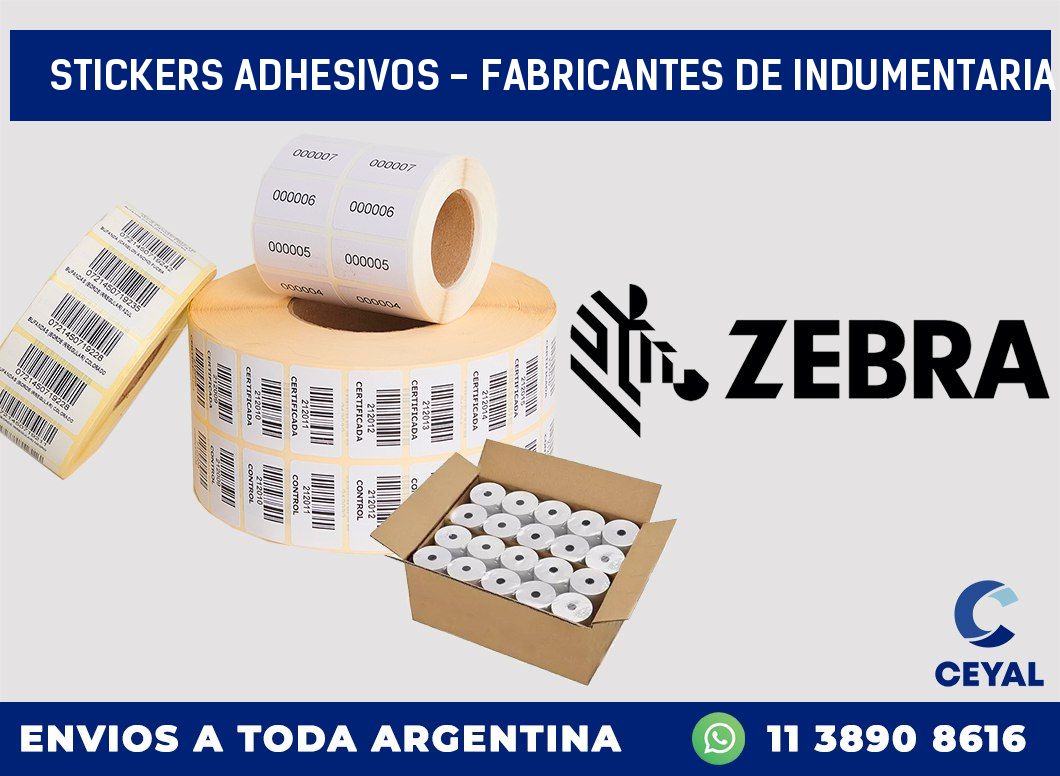 stickers adhesivos – Fabricantes de indumentaria