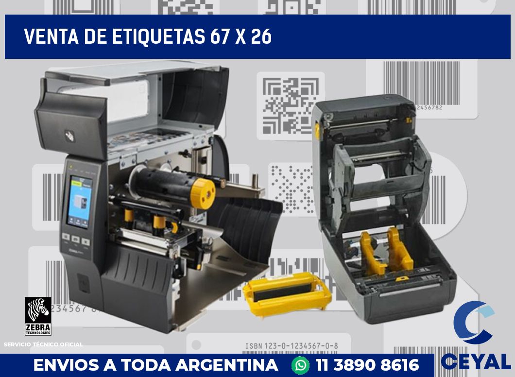 venta de etiquetas 67 x 26