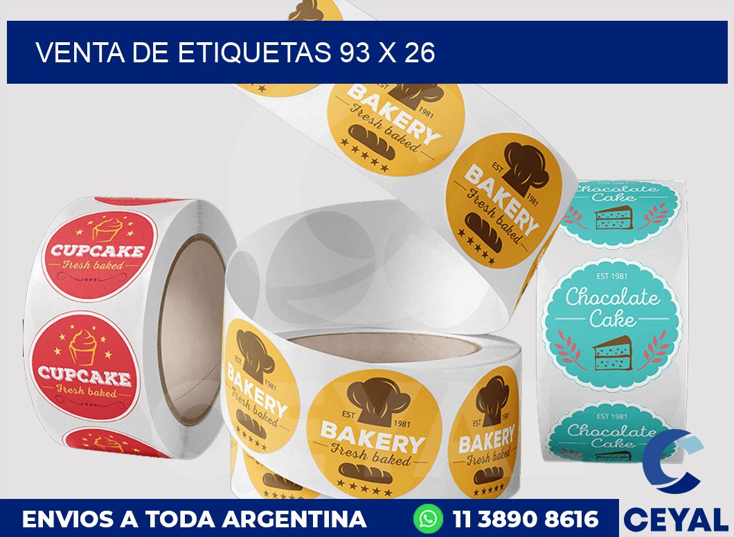 venta de etiquetas 93 x 26