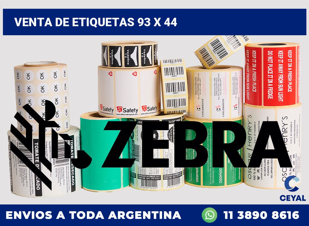 venta de etiquetas 93 x 44