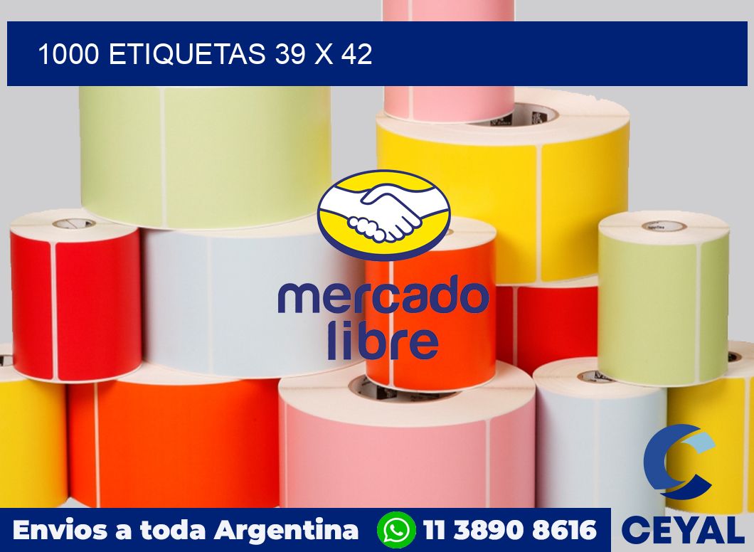 1000 etiquetas 39 x 42