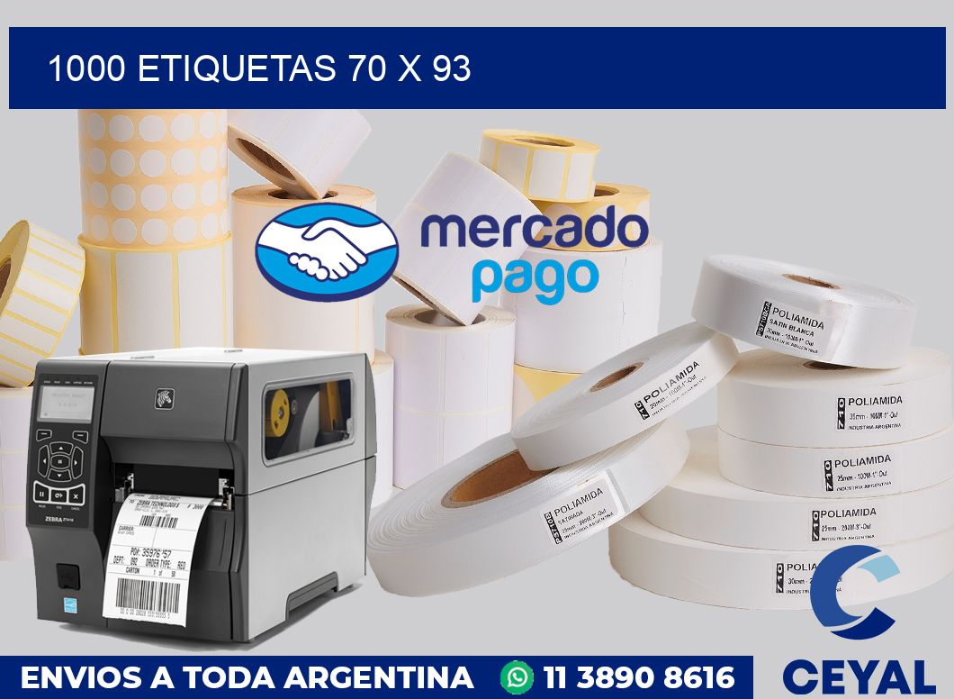 1000 etiquetas 70 x 93