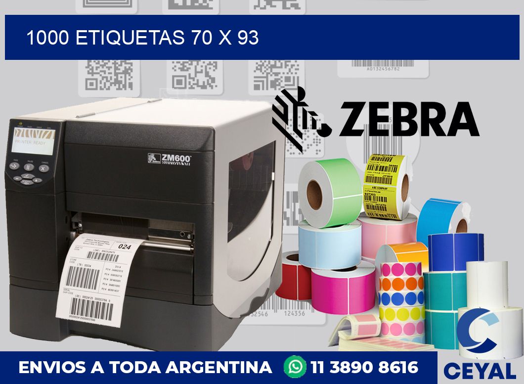 1000 etiquetas 70 x 93
