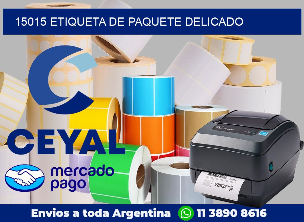15015 Etiqueta de paquete delicado