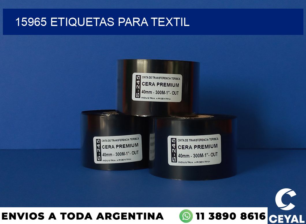 15965 etiquetas para textil