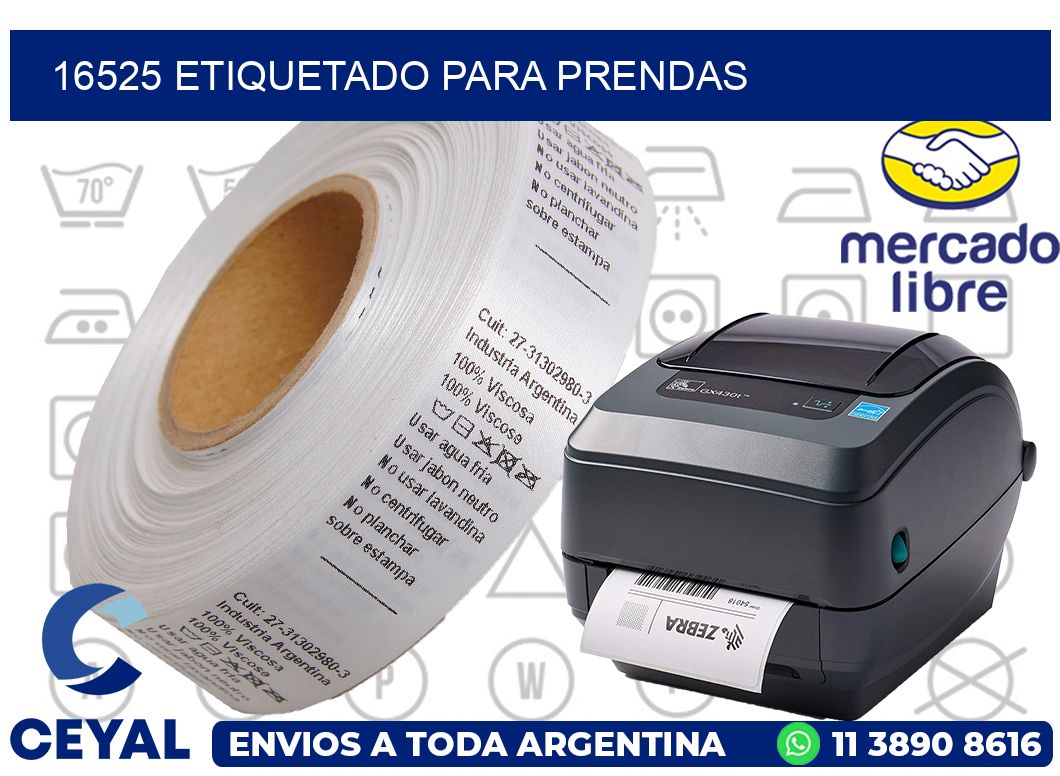 16525 Etiquetado para prendas