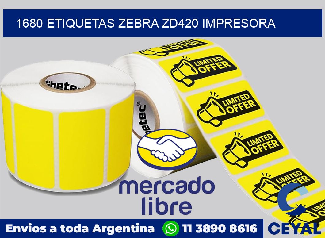 1680 etiquetas Zebra zd420 impresora