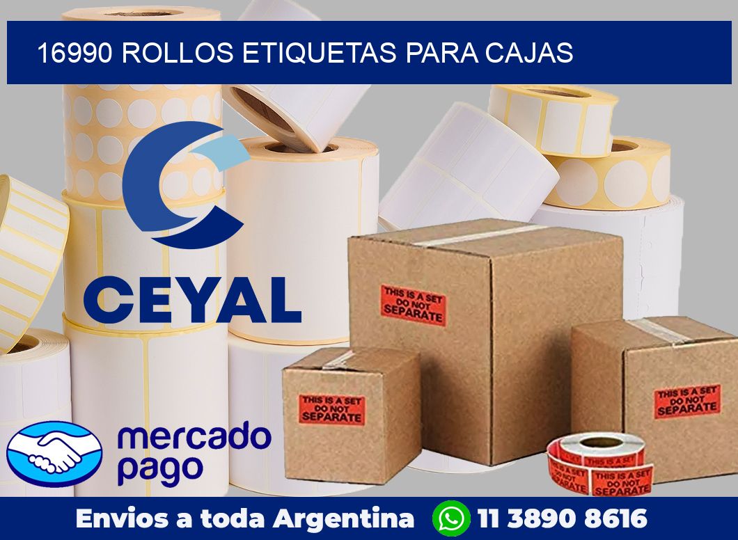 16990 Rollos etiquetas para cajas