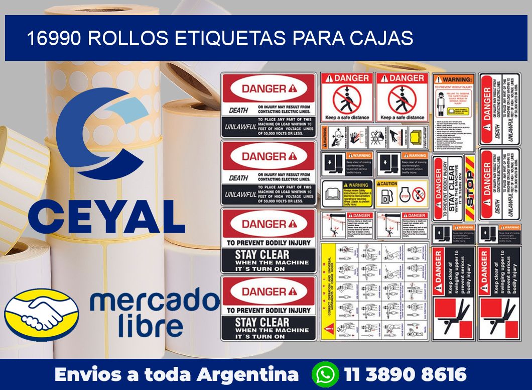 16990 Rollos etiquetas para cajas