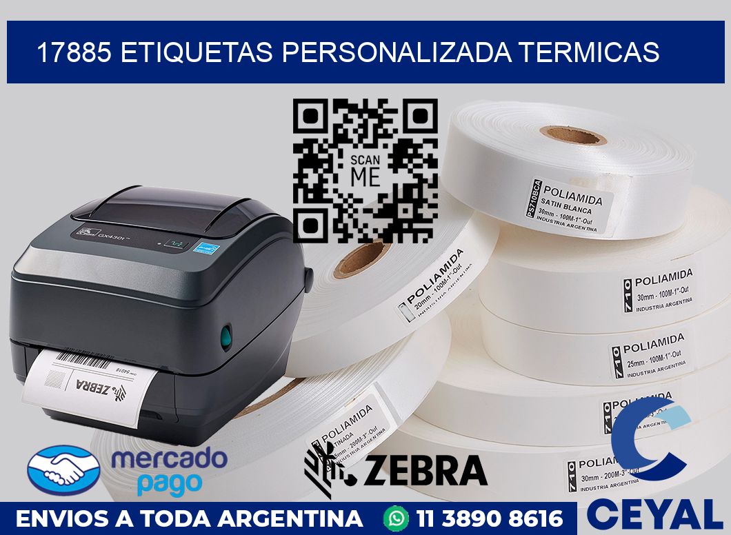 17885 etiquetas personalizada termicas