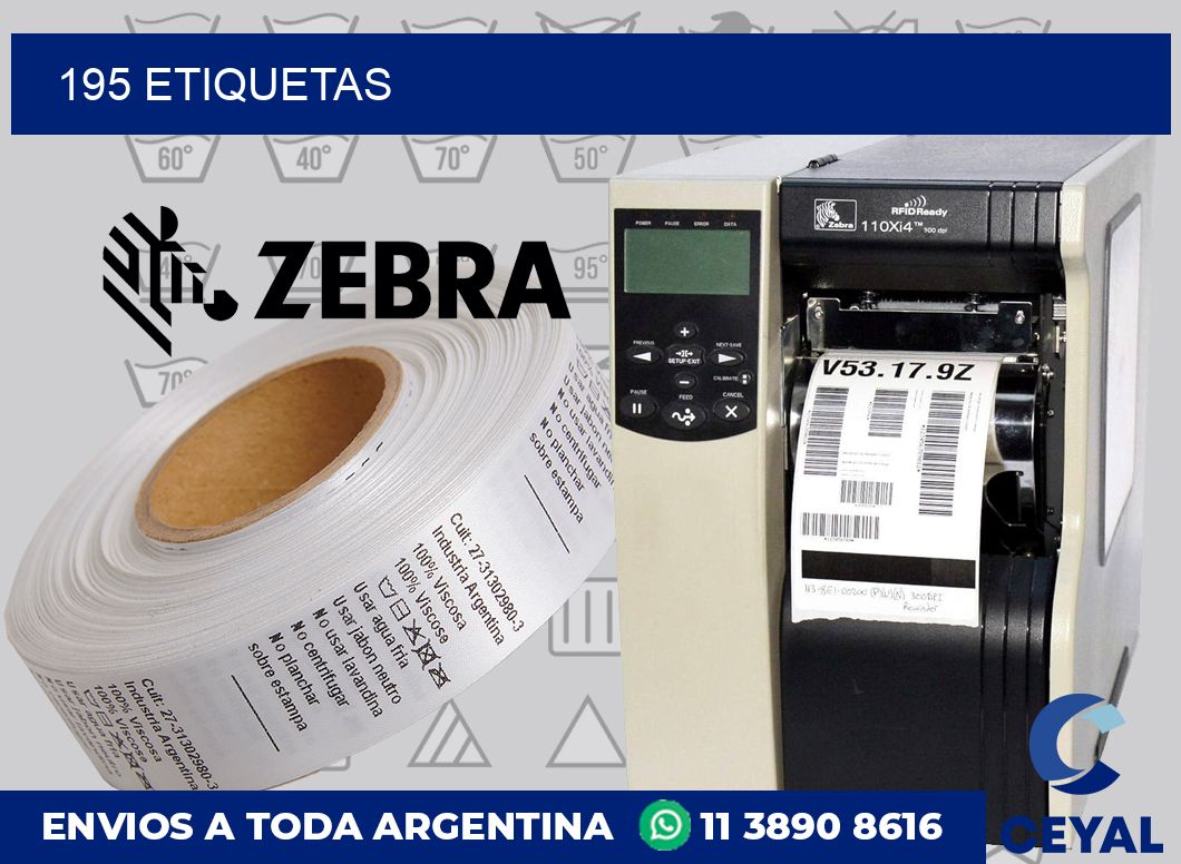 195 etiquetas