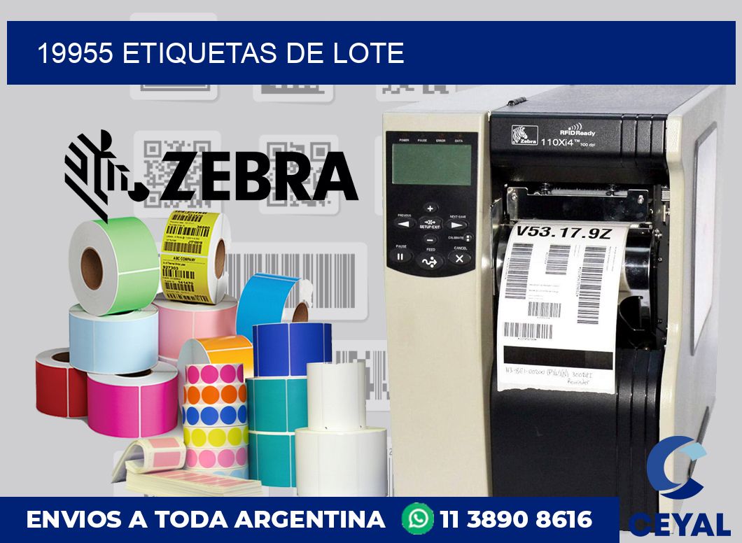 19955 Etiquetas de lote