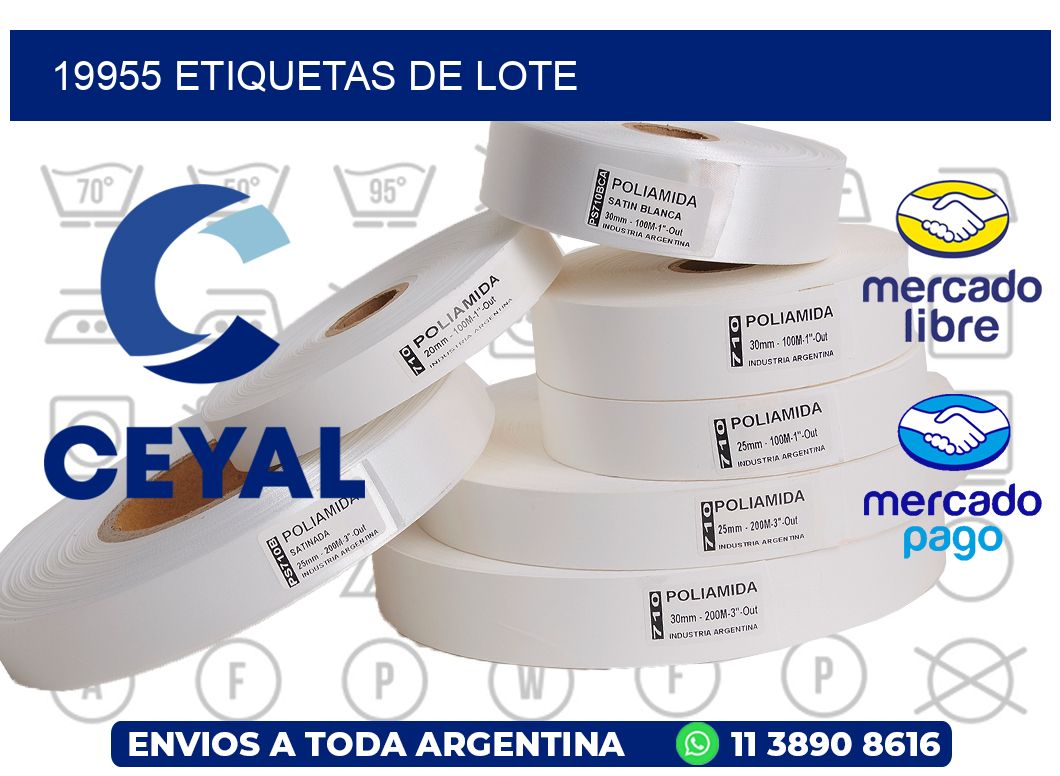 19955 Etiquetas de lote