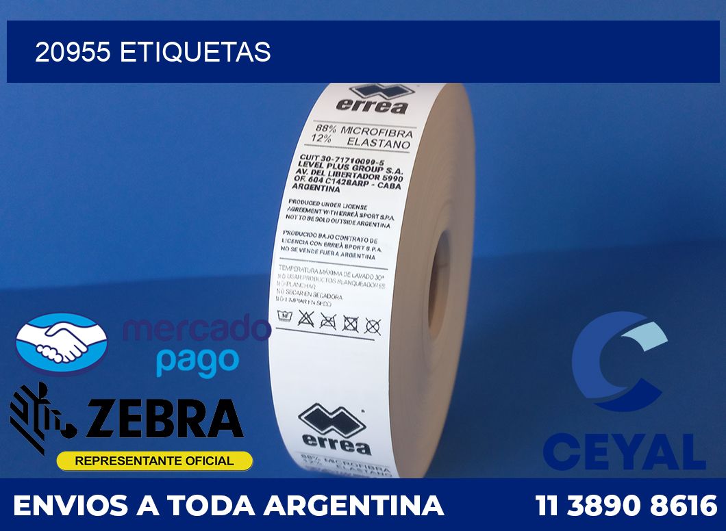 20955 etiquetas