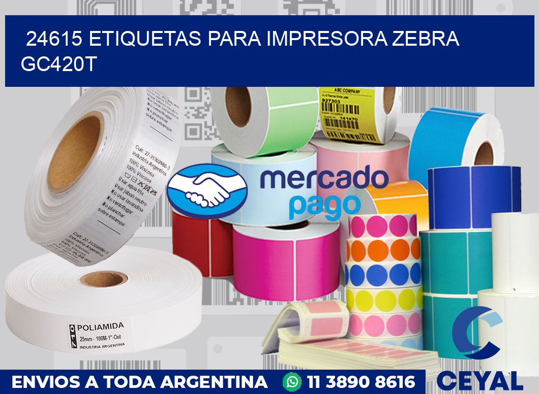 24615 etiquetas para impresora zebra GC420T