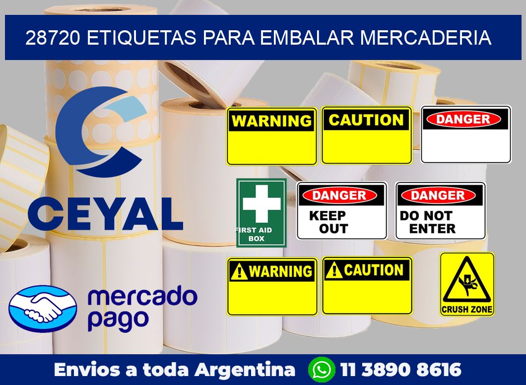 28720 Etiquetas para embalar mercaderia