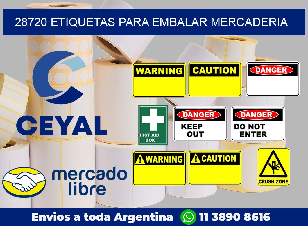 28720 Etiquetas para embalar mercaderia