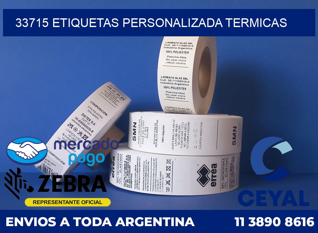 33715 etiquetas personalizada termicas
