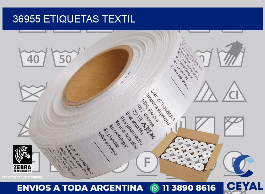 36955 etiquetas textil