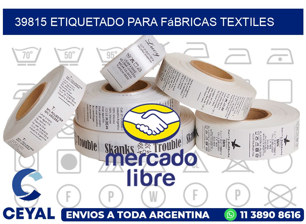 39815 Etiquetado para fábricas textiles