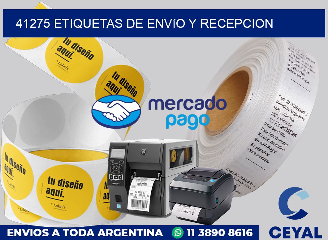 41275 Etiquetas de envío y recepcion