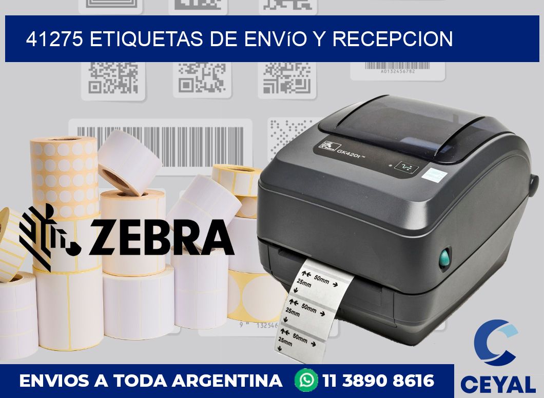 41275 Etiquetas de envío y recepcion