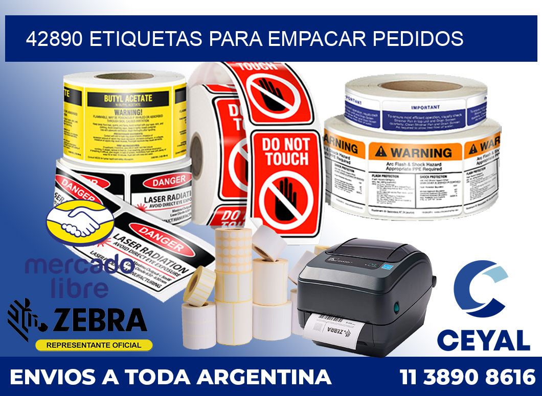 42890 Etiquetas para empacar pedidos