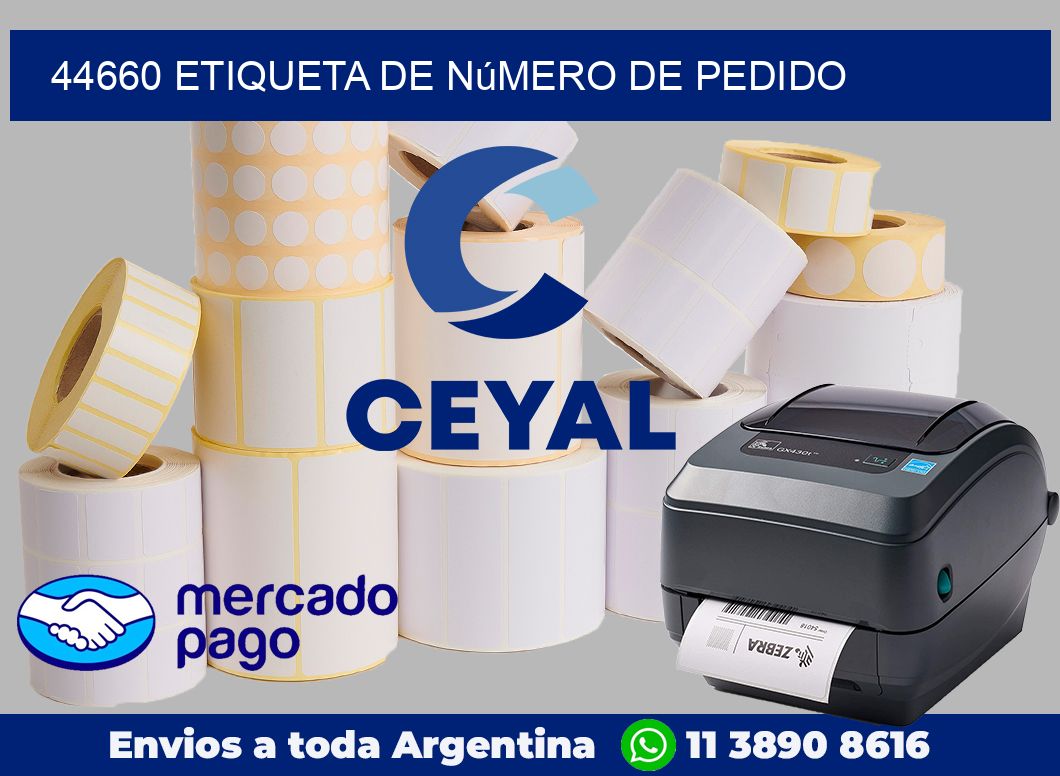 44660 Etiqueta de número de pedido