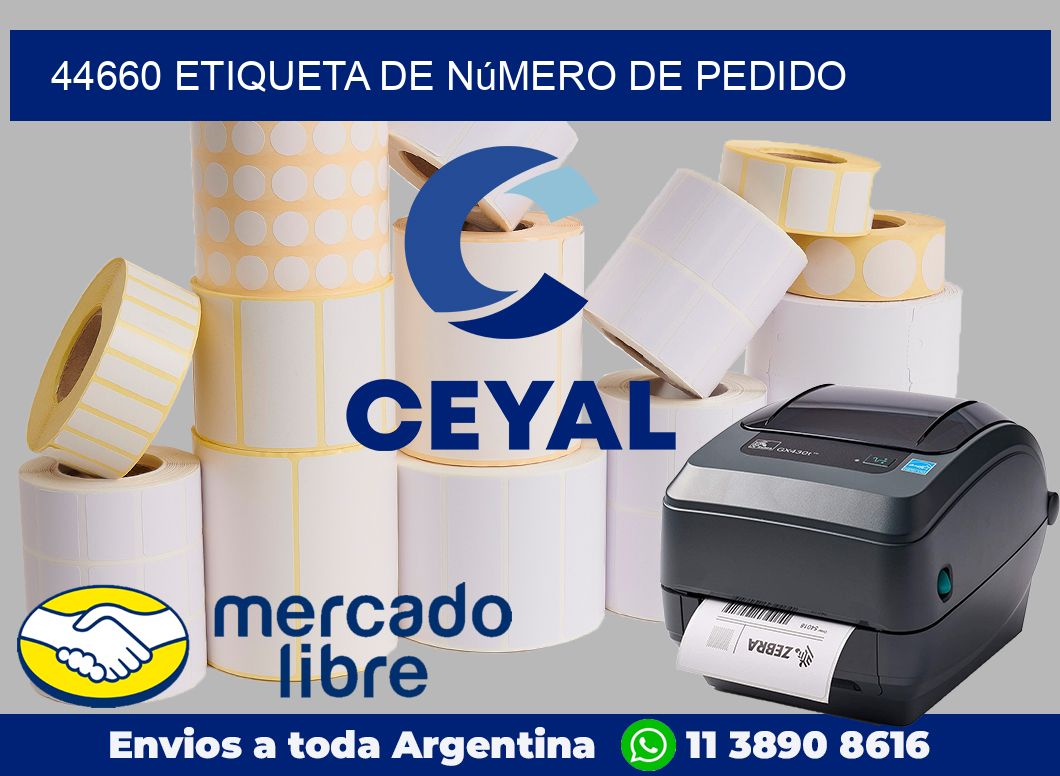 44660 Etiqueta de número de pedido