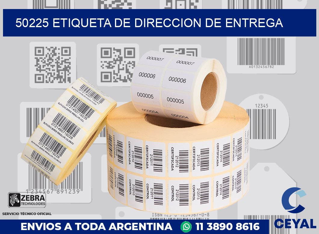 50225 Etiqueta de direccion de entrega