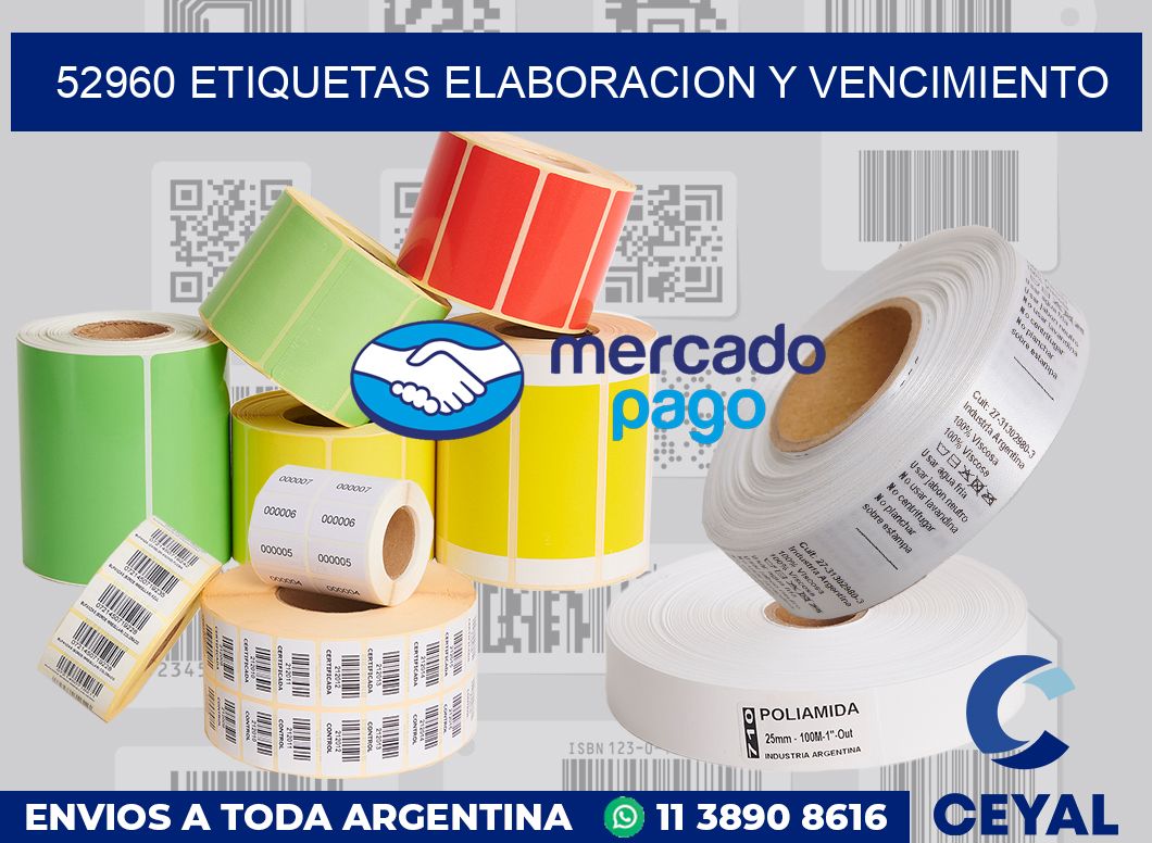 52960 Etiquetas elaboracion y vencimiento