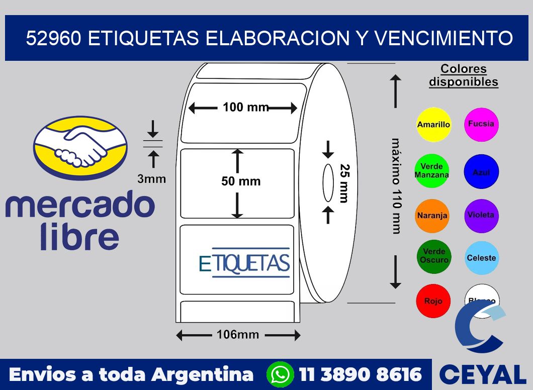 52960 Etiquetas elaboracion y vencimiento