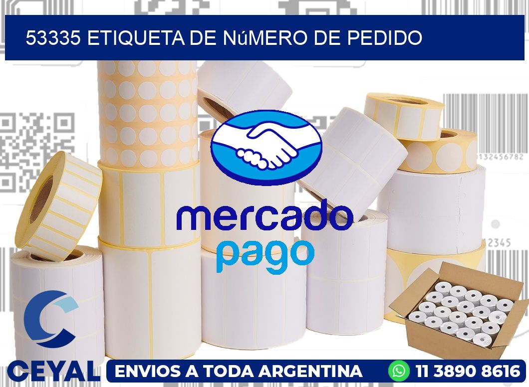 53335 Etiqueta de número de pedido