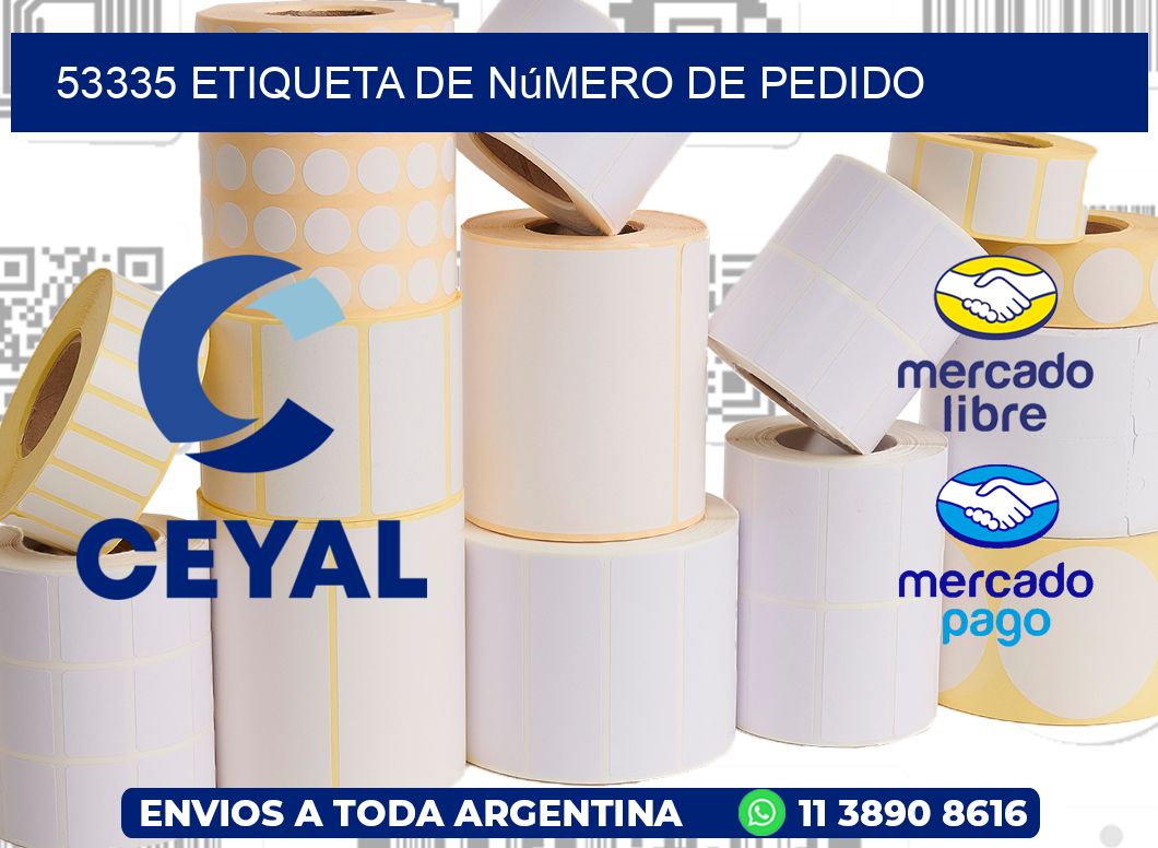 53335 Etiqueta de número de pedido
