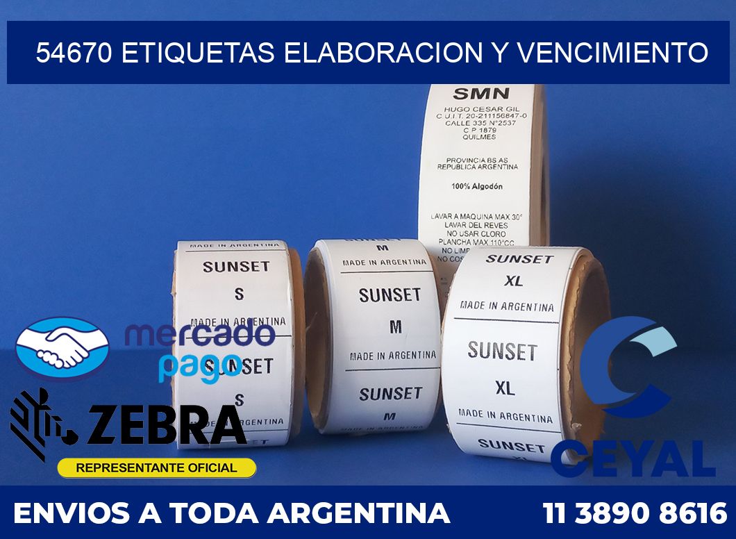 54670 Etiquetas elaboracion y vencimiento