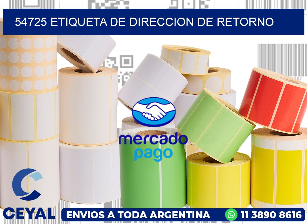 54725 Etiqueta de direccion de retorno