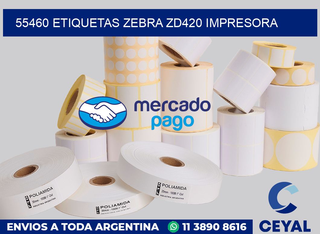 55460 etiquetas Zebra zd420 impresora