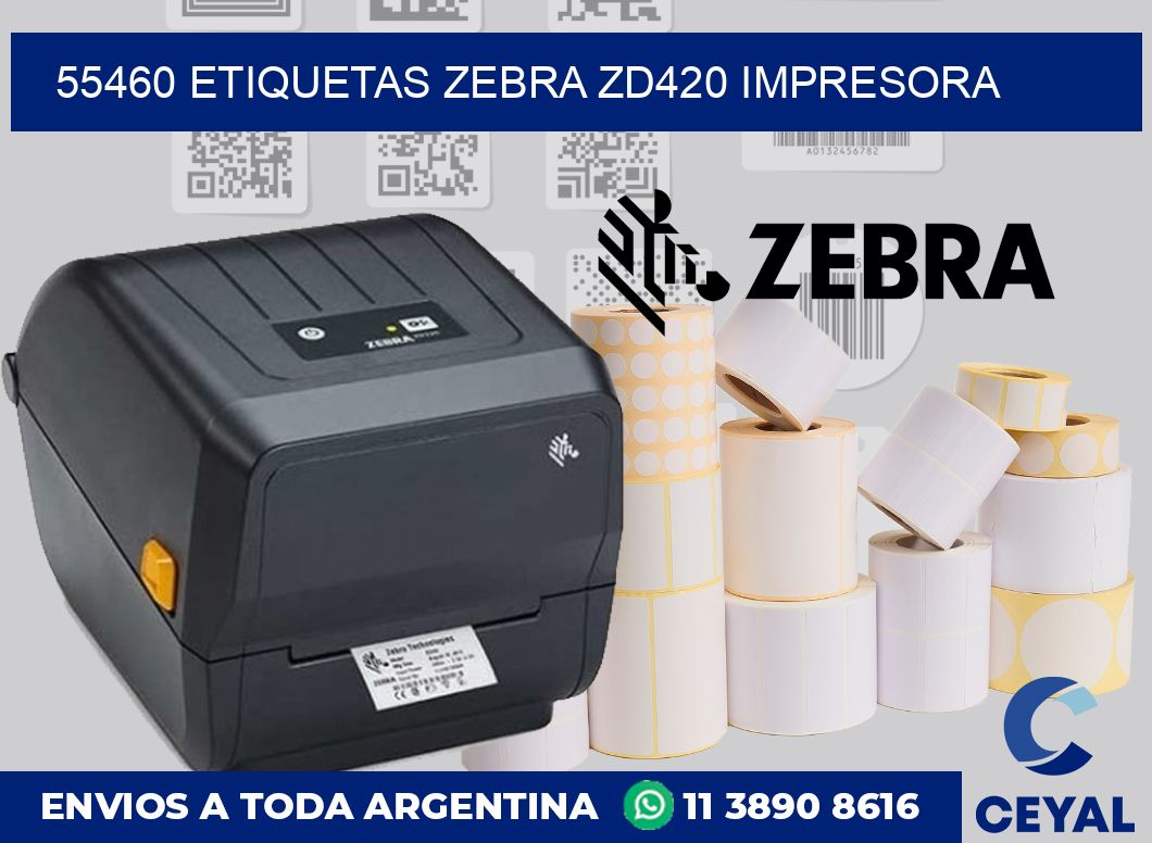 55460 etiquetas Zebra zd420 impresora