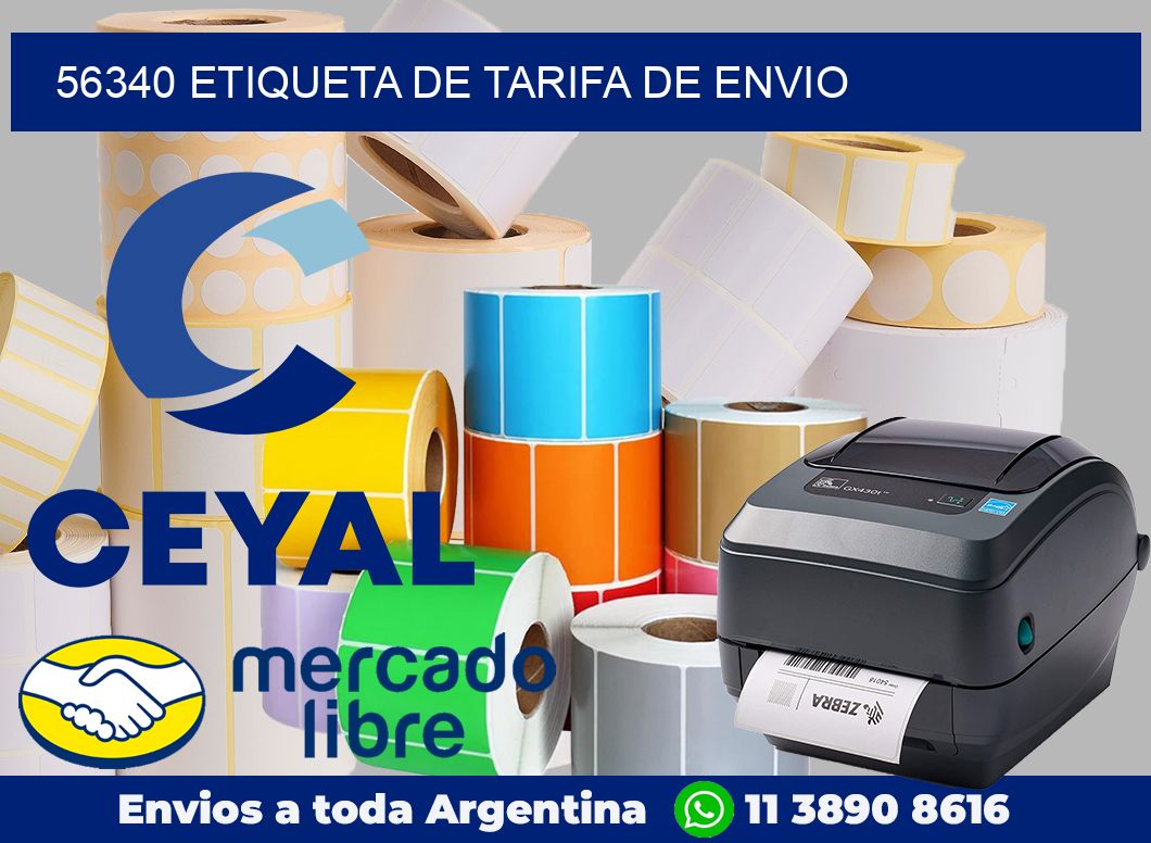 56340 Etiqueta de tarifa de envio