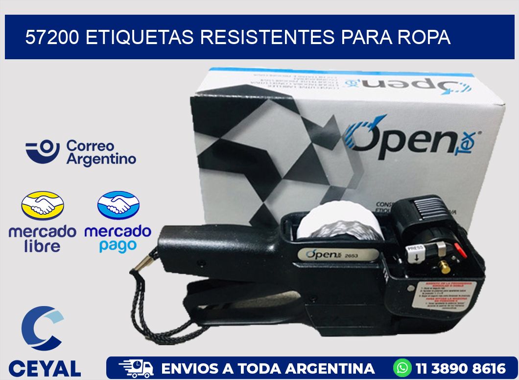 57200 Etiquetas resistentes para Ropa