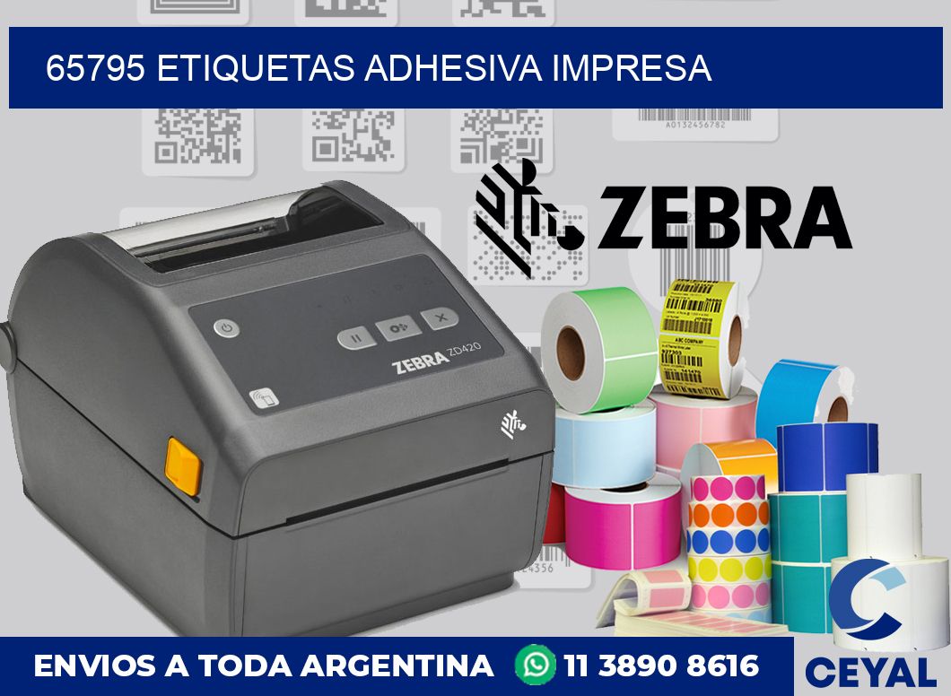 65795 etiquetas adhesiva impresa