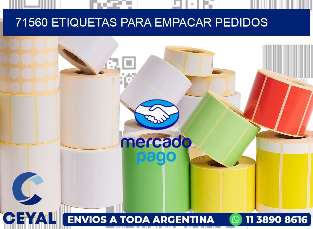71560 Etiquetas para empacar pedidos