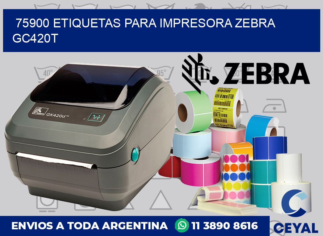 75900 etiquetas para impresora zebra GC420T