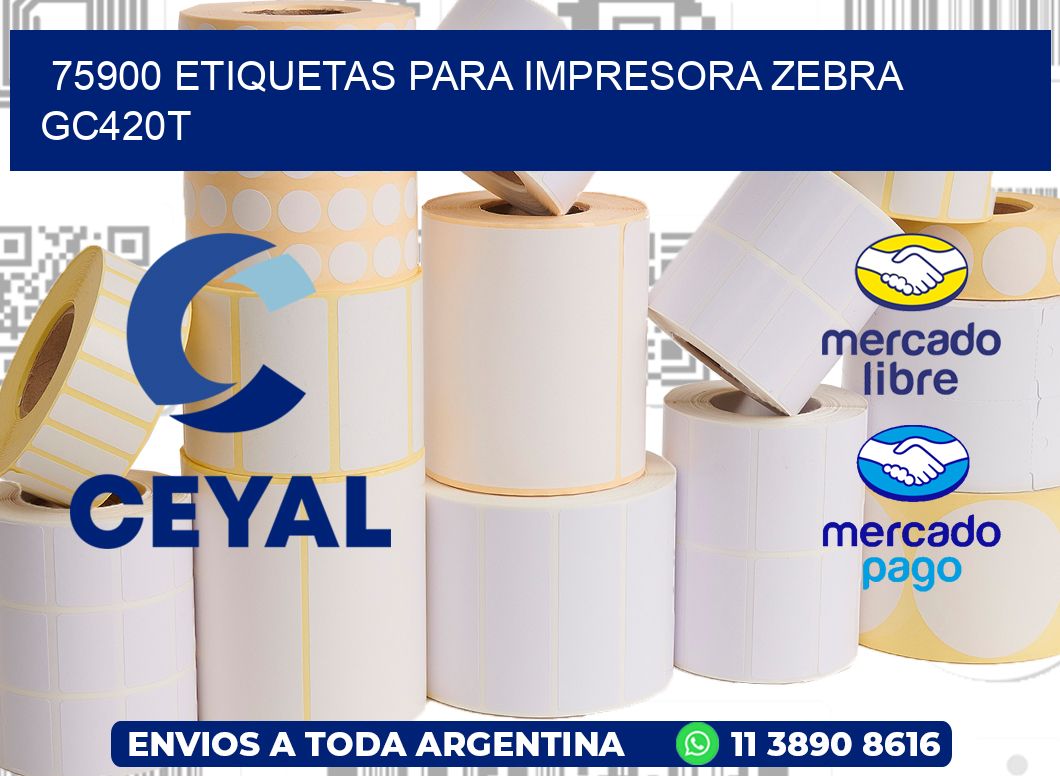 75900 etiquetas para impresora zebra GC420T