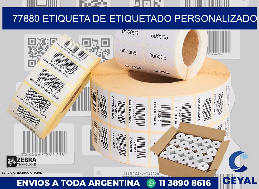 77880 Etiqueta de etiquetado personalizado