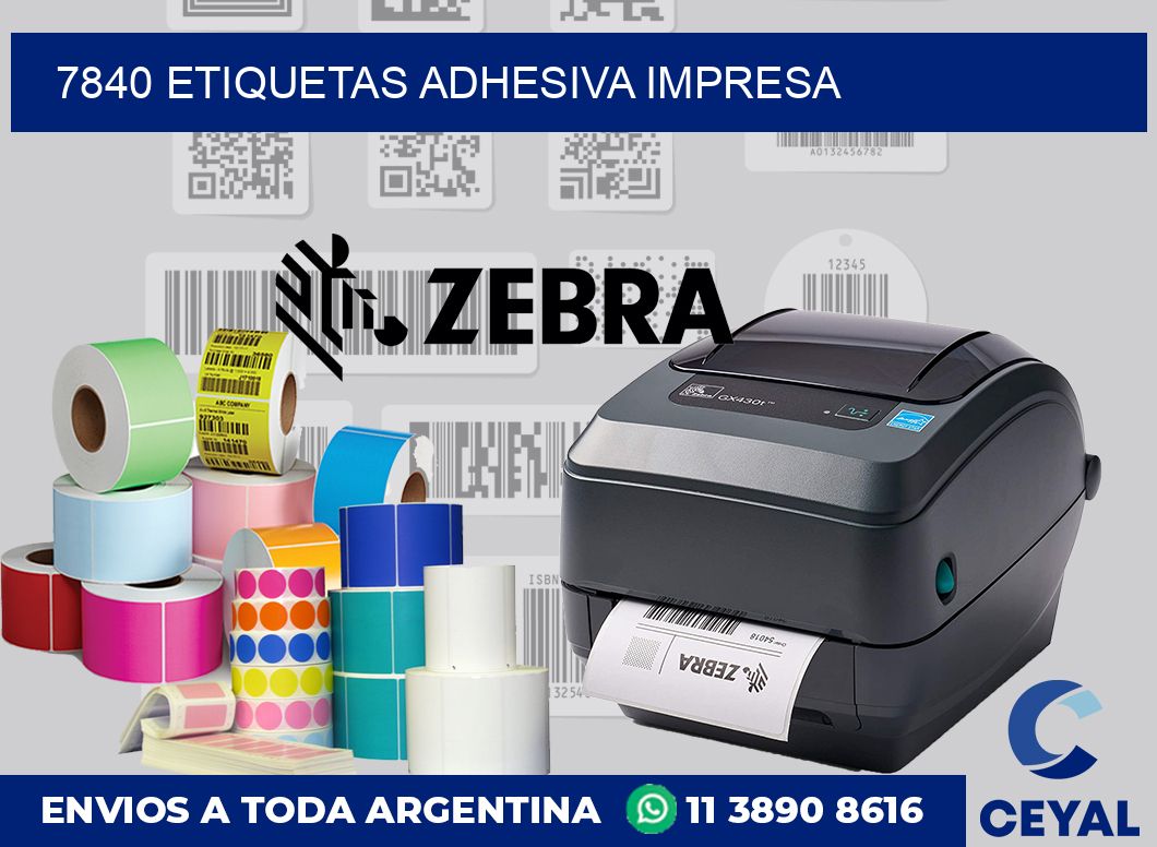 7840 etiquetas adhesiva impresa