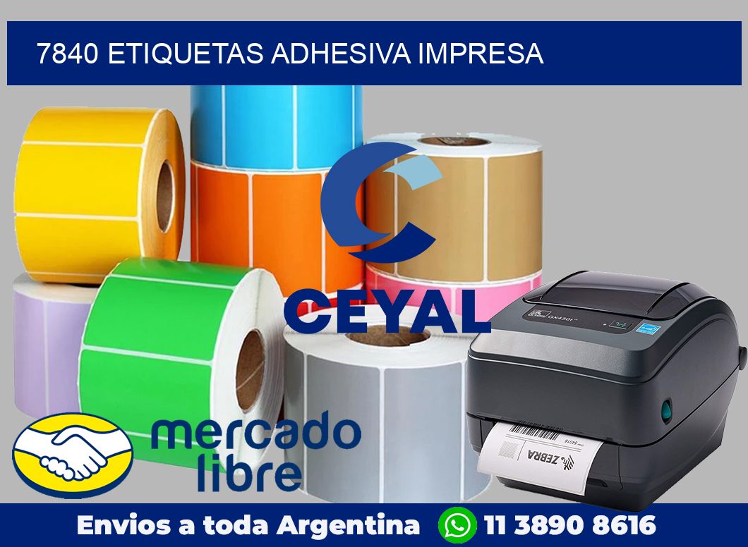 7840 etiquetas adhesiva impresa